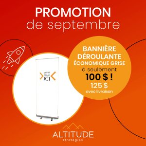Bannière déroulante - Économique gris